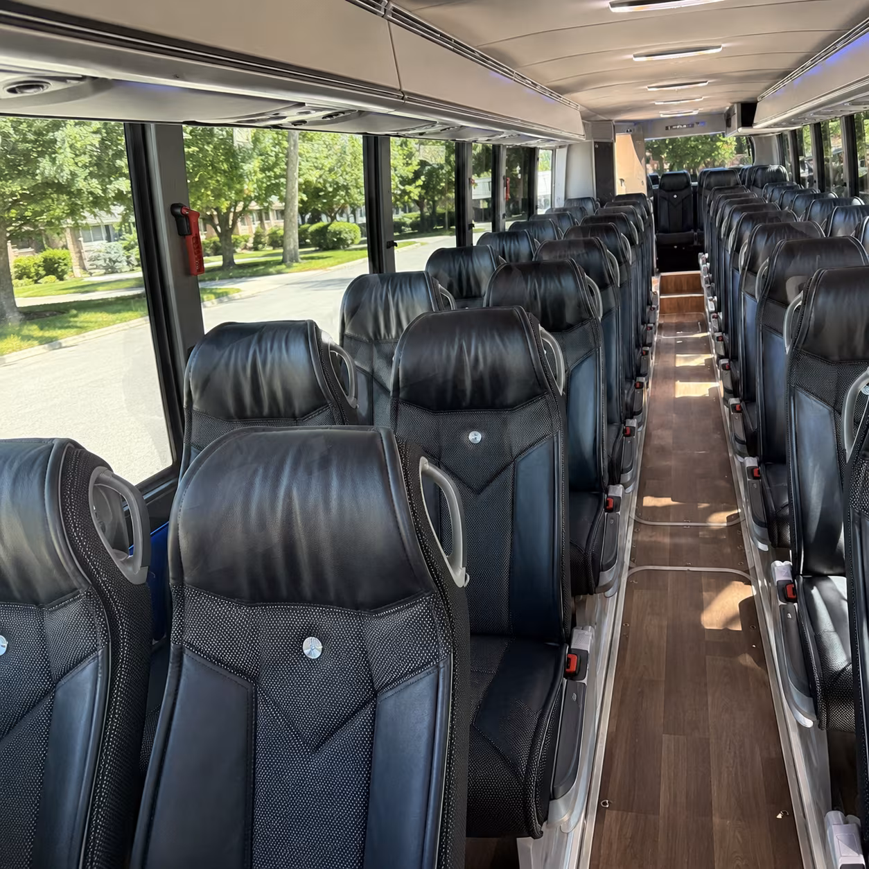 arlington 40 passenger charter bus inside