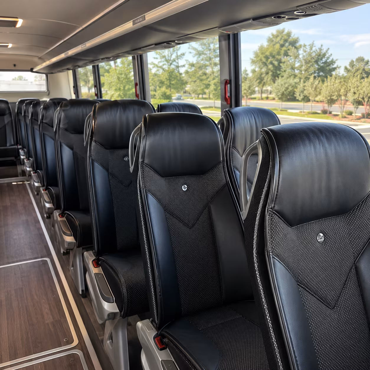 arlington 45 passenger charter bus interior