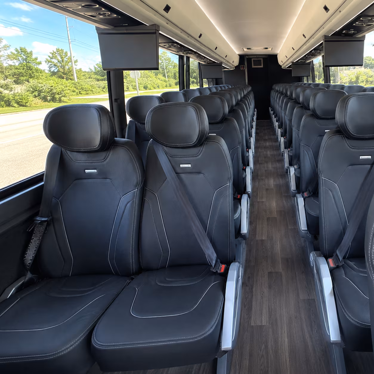 arlington 47 passenger charter bus inside