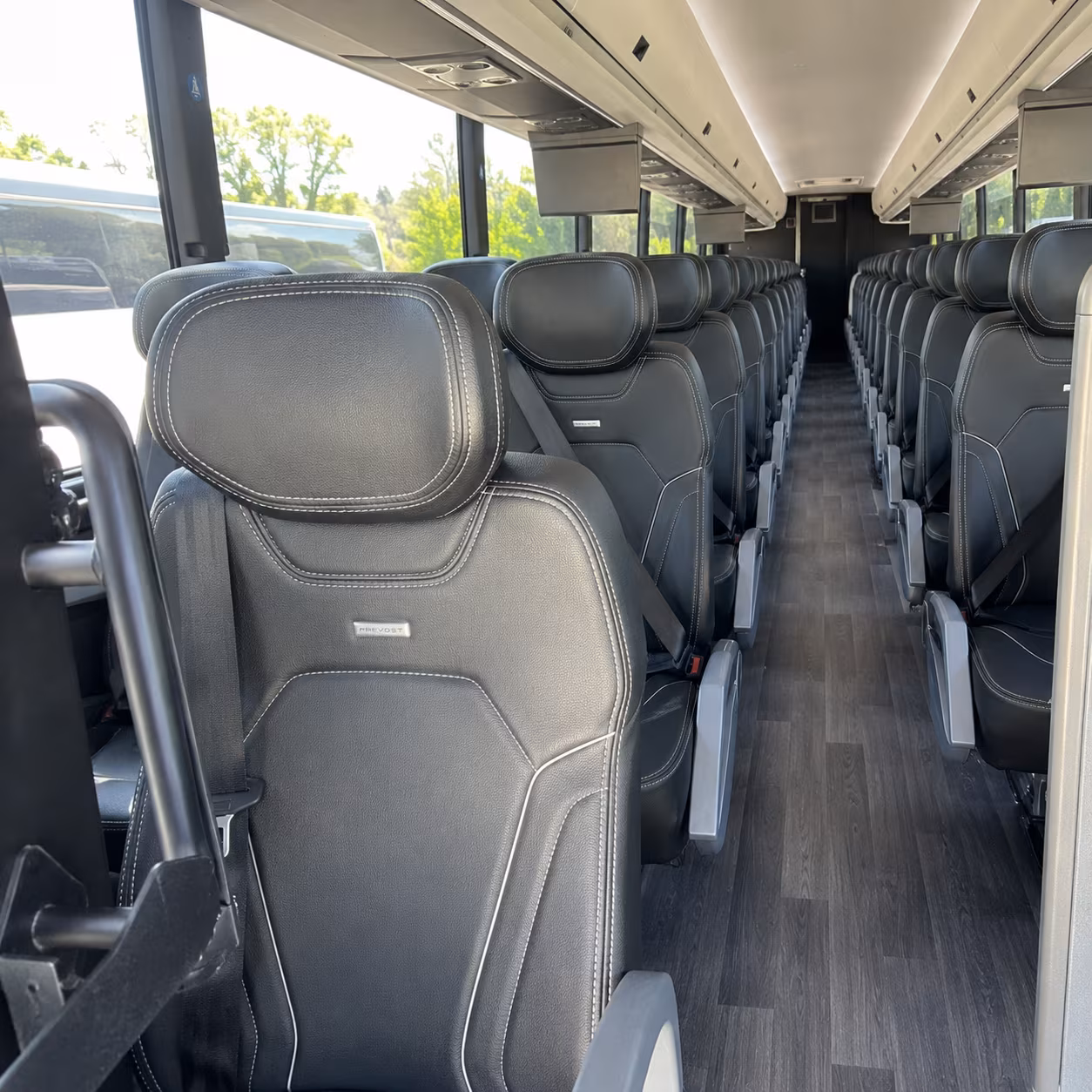 arlington 47 passenger charter bus interior