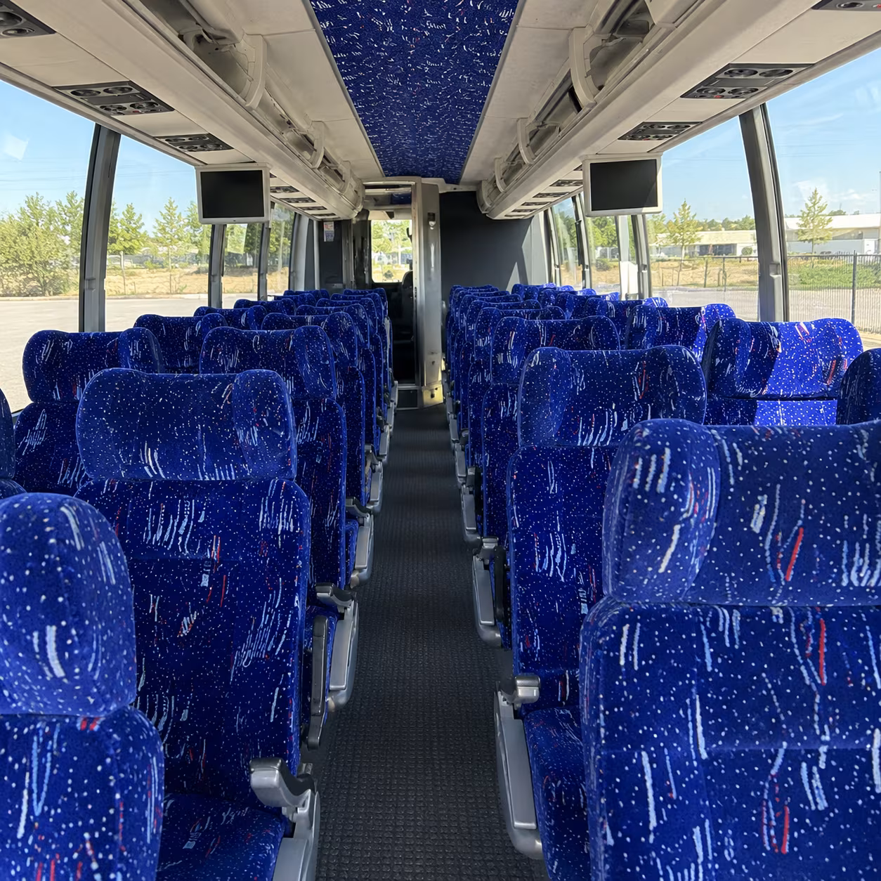 arlington 54 passenger charter bus interior