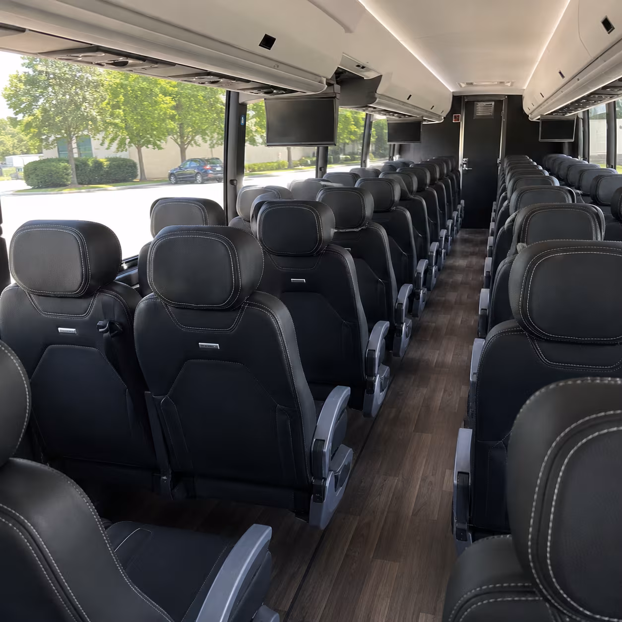 arlington 56 passenger charter bus interior